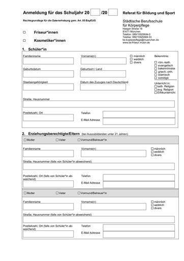 Anmeldebogen Fri Kos