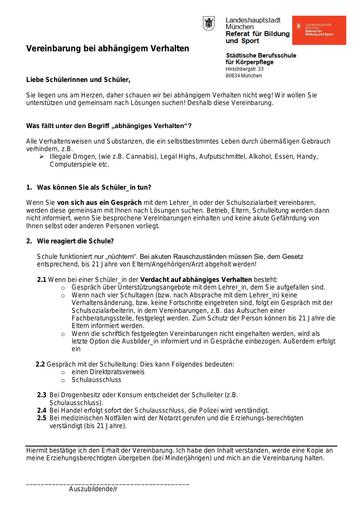 Vereinbarung bei abhängigem Verhalten